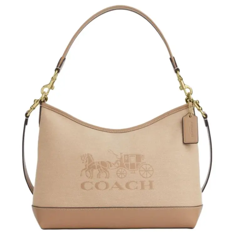 COACH Laurel PVC Shoulder Bag Large Women's Light Yellow