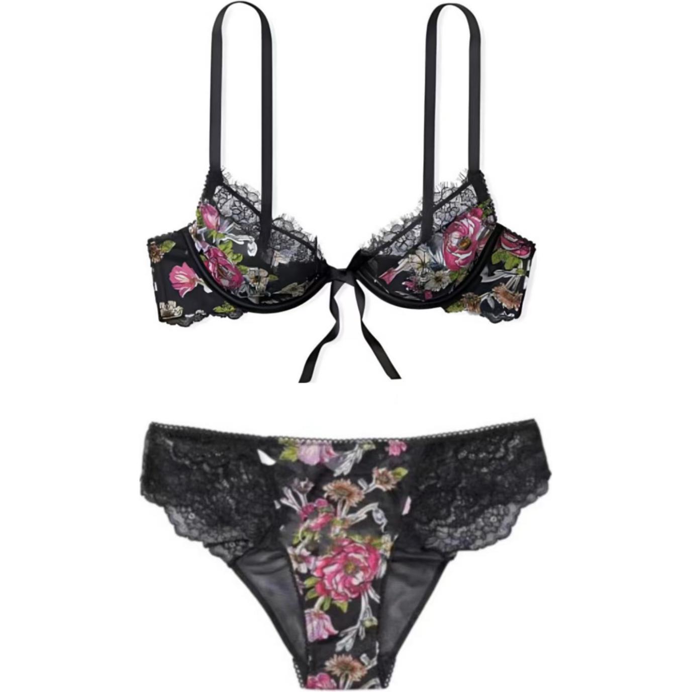 Комплект нижнего белья Victoria's Secret (черный)