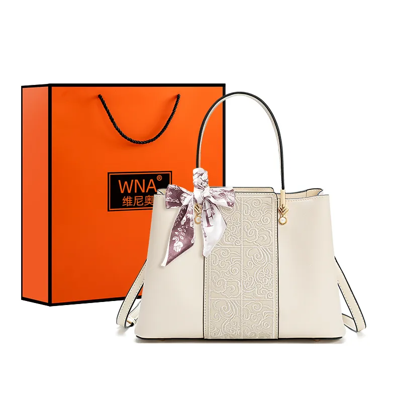 WEINIAO Synthetic Leather Shoulder Bag, Crossbody Bag, Handbag Medium Women's White/Red