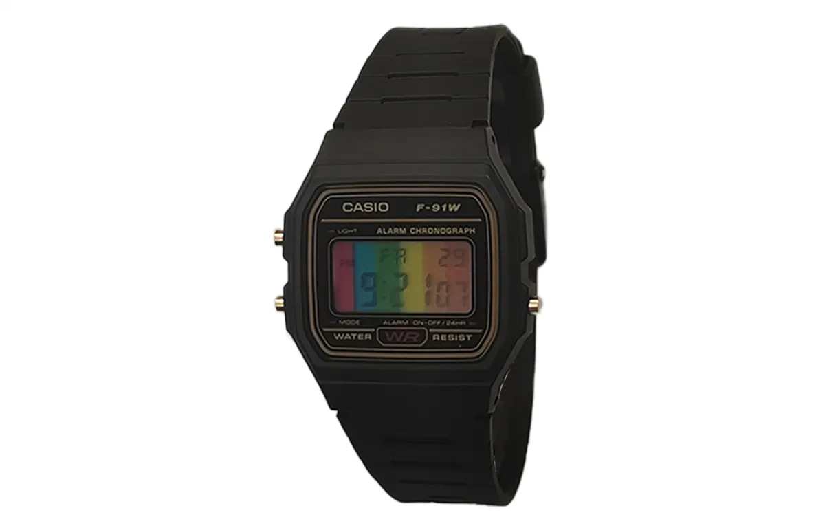 CASIO Custom Collection Quartz Movement Resin Strap Watch Men's Watches Black Dial