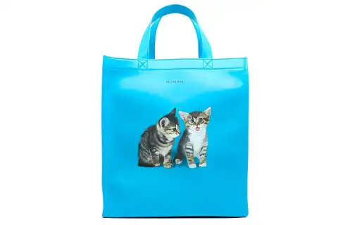 Balenciaga Logo Handbag Women's Blue