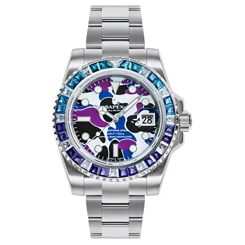 A BATHING APE Type 2 Bapex #1 Watch 'Blue/Purple'