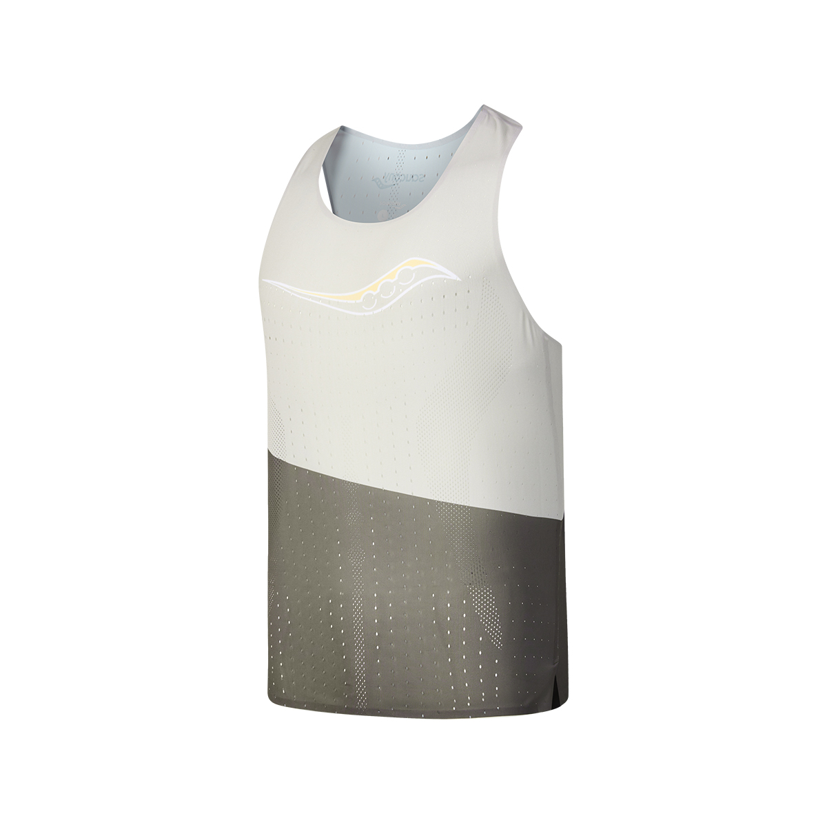 Saucony SS25 Running Tank Top Men’s Khaki & Gray Print