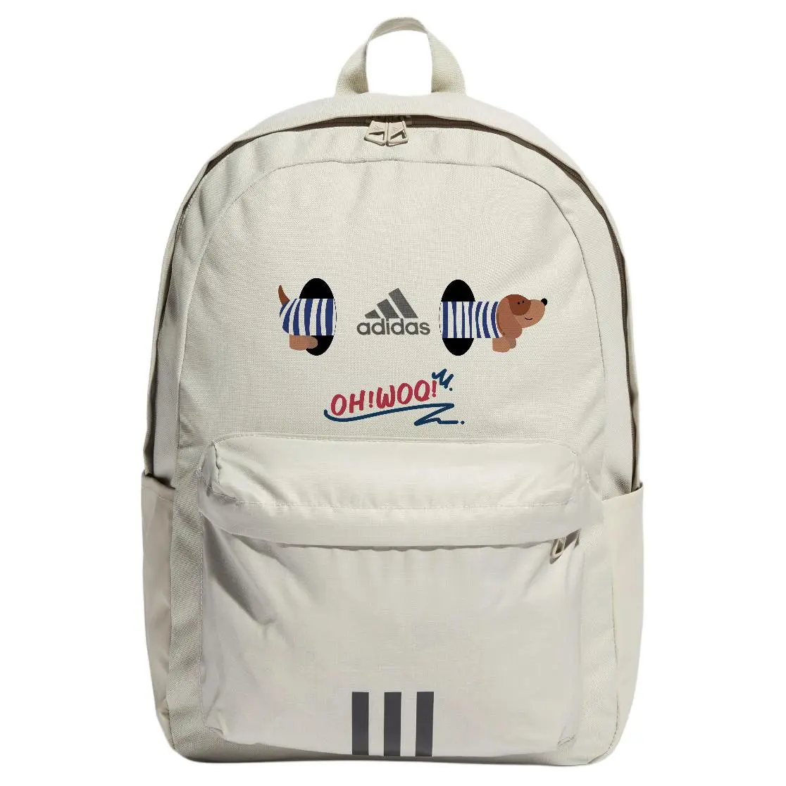 Adidas Fabric Backpack Regular Unisex Light Gray & Black