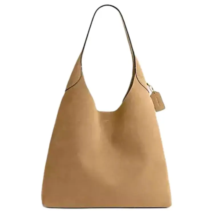 COACH Brooklyn Suede Handbag Large Women's Sand