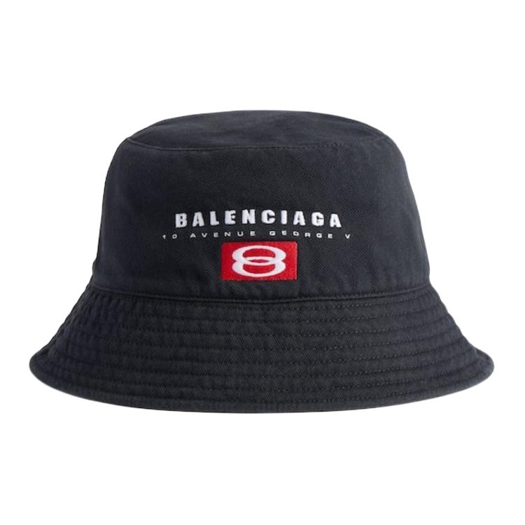 Мужская панама Balenciaga (черно-серая)