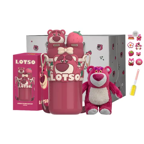Disney Disney, strawberry, doll, glass, cute convenient high quality liner stainless steel for men and women for students, 3D, 550 ml