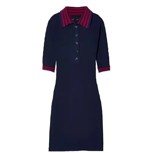 GUCCI SS24 Short Sleeved Dress Women's Dark Blue