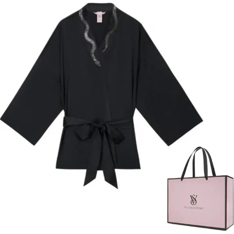 Victoria's Secret Year Of The Snake Limited Collection Sleep Robe Women's Black