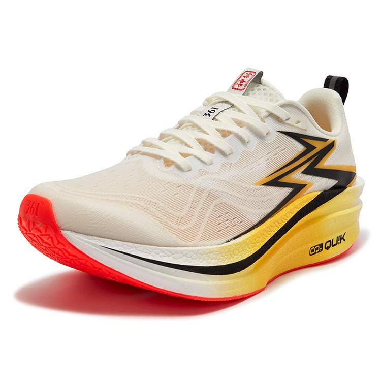 361° Flame 4 MIX Running Shoes Unisex Low Top Feather White/Stamen Yellow