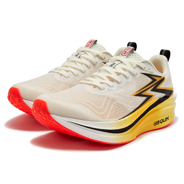 361° Flame 4 MIX Running Shoes Unisex Low Top Feather White/Stamen Yellow
