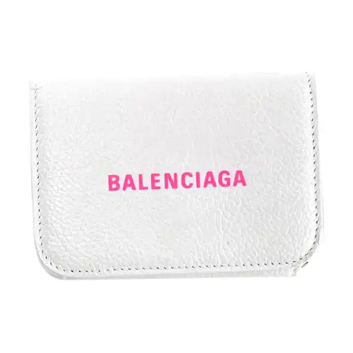 Balenciaga Cow Leather Wallet Women's White