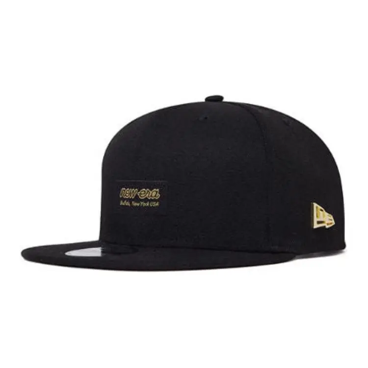 New Era Cotton Polyester Baseball Caps Unisex Black Gold