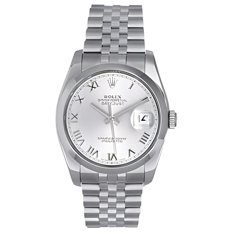ROLEX Datejust Collection Automatic Mechanical Movement Men's Watches Watch 36mm White Dial Stainless Steel Case
