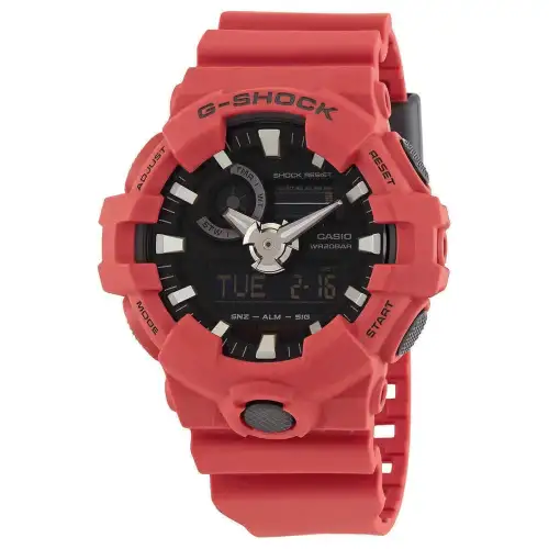 CASIO Men Liquid Crystal/Analog Dual Display Series Red Watch
