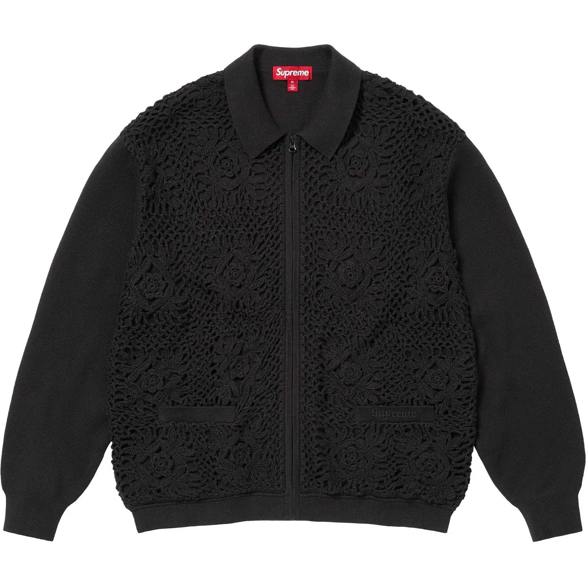 Supreme Crochet Zip Up Cardigan