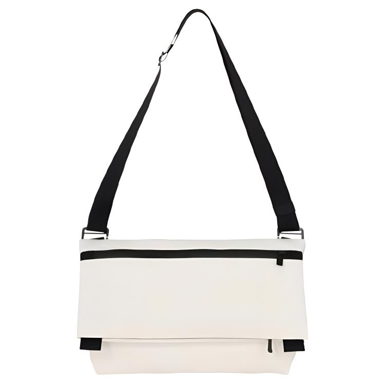 ISSEY MIYAKE Capacious adjustable nylon straps, white one-shoulder bag for men and women, for beloved
