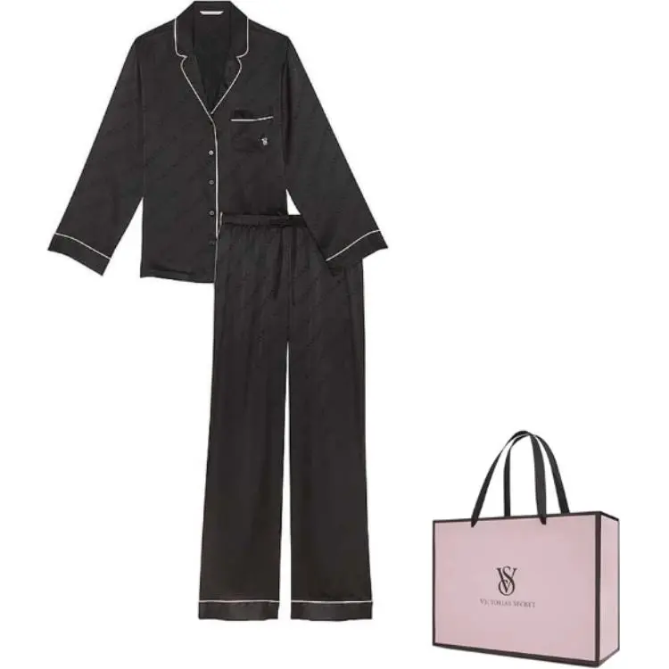 Victoria's Secret Heartbeat Selection 24 Major Shows Collection THE MIX Pajama Set Women's Black