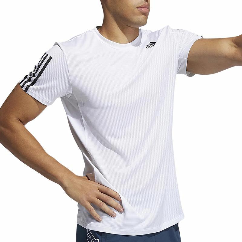 Мужская футболка adidas Aero3s Tee Pb T (белая) — фото 2
