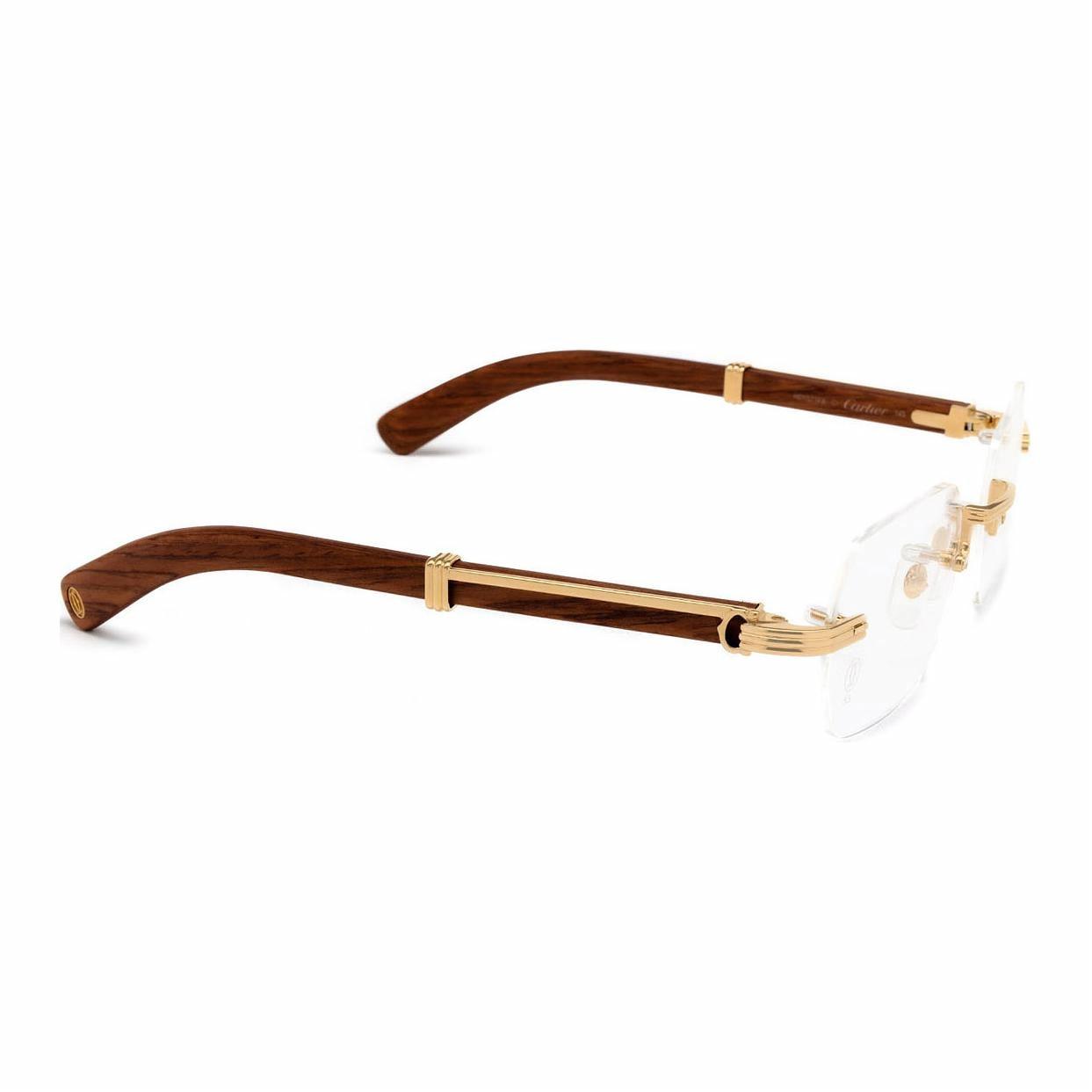 Мужские очки Cartier CT0377O002 (золотые) — Золото — фото 4
