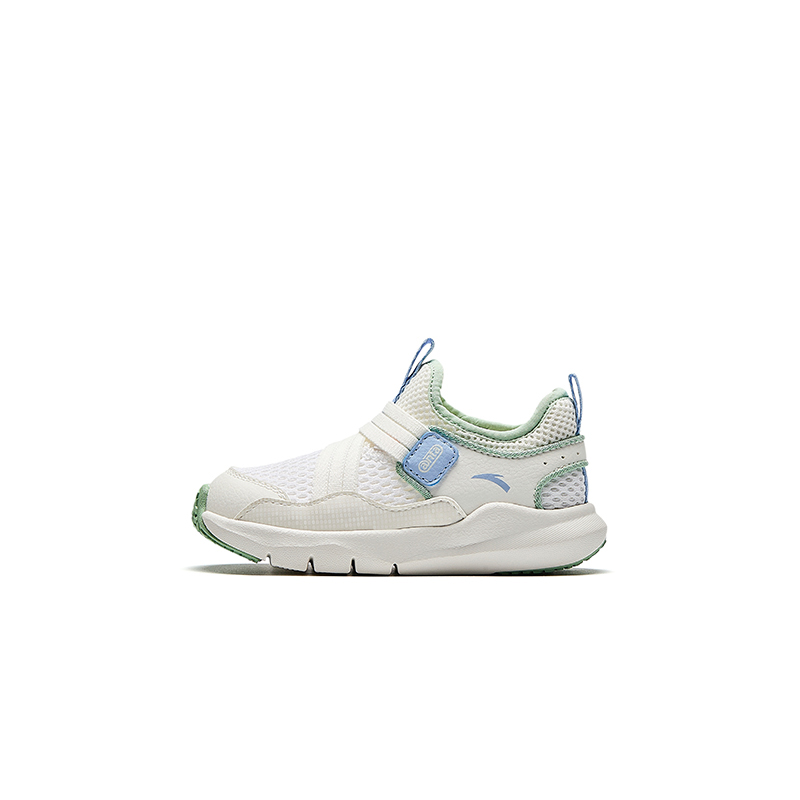 ANTA Children's Synthetic Leather Mesh Fabric Trendy, Fashionable, Simple, Comfortable, Versatile and Thin Sports Shoes, Anti-slip, Anti-kick, Breathable, Lightweight and Shock-absorbing, Low-top Toddler Shoes for Infants and Toddlers