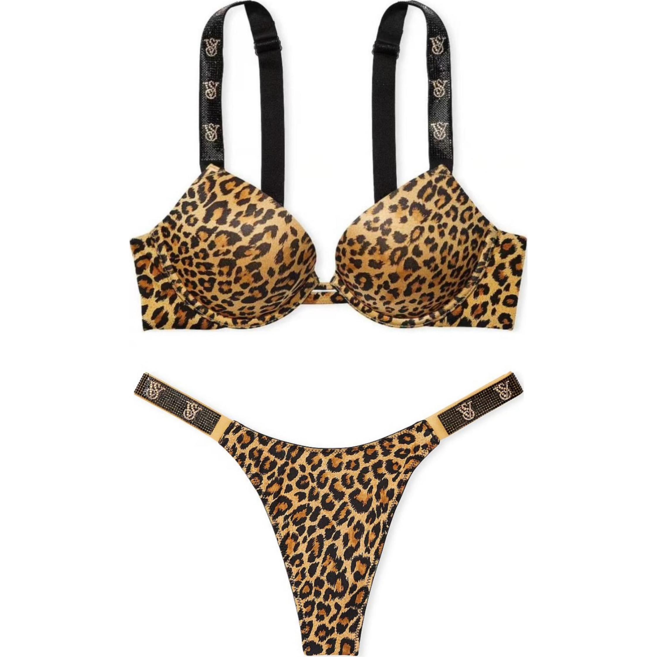 Женский комплект нижнего белья Victoria's Secret (леопардовый)