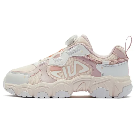 FILA KIDS Cat Paw Shoes Slip Resistant Shock Absorbers Low Top Kids' Running Shoes Pink
