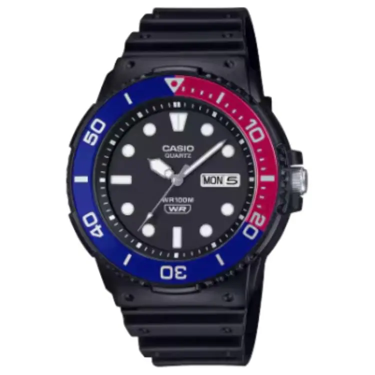 CASIO Quartz Movement Resin Strap Watch Men's Watches Black Dial