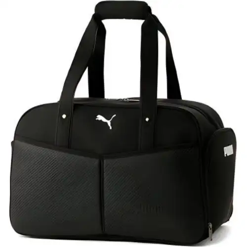 PUMA Synthetic Leather Boston Bag, Handbag, Travel Bag Regular Unisex Black