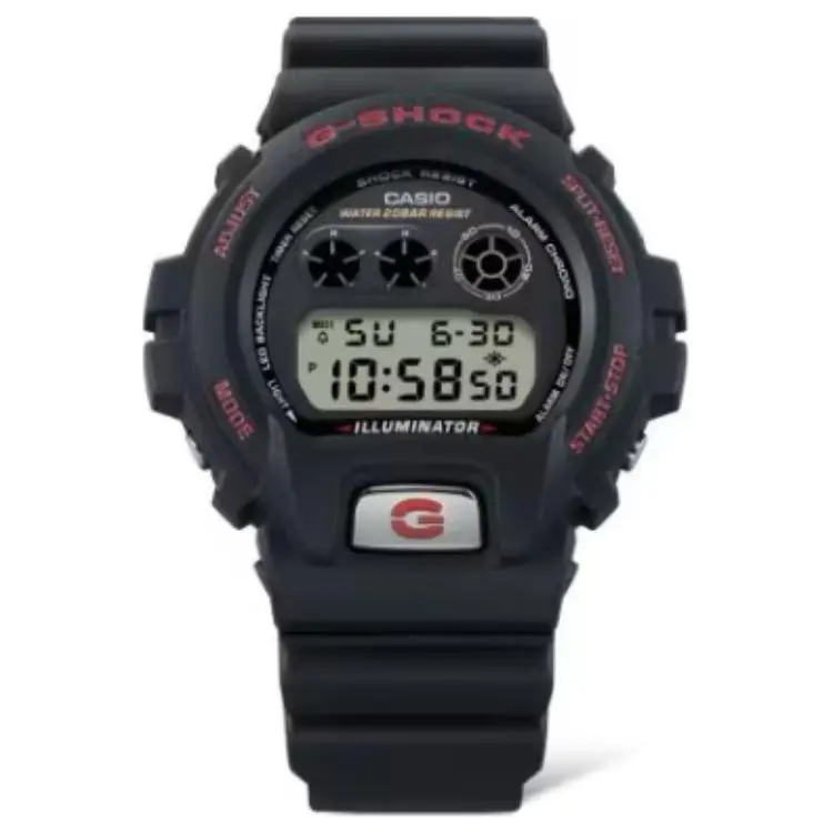 CASIO 6900 Collection 200m Waterproof Quartz Movement Resin Strap Watch Unisex Gray Dial