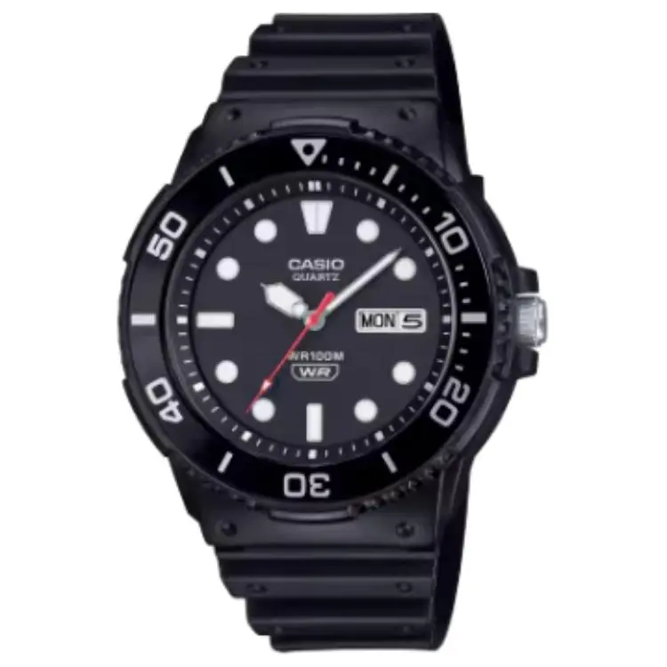CASIO Standard Collection Quartz Movement Resin Strap Watch Men's Watches Black Dial