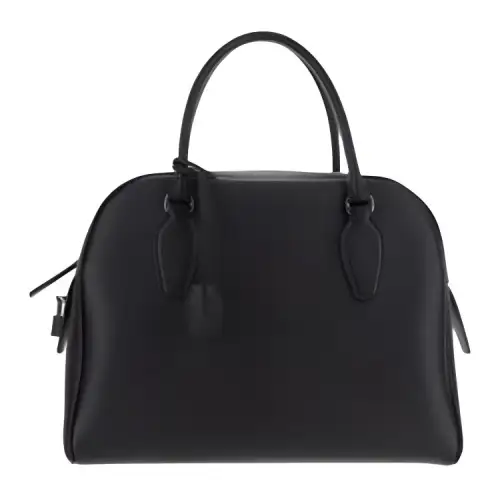 THE ROW Leather Bowling Bag, Handbag Women's Black