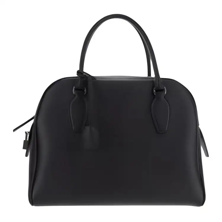 THE ROW Leather Bowling Bag, Handbag Women's Black
