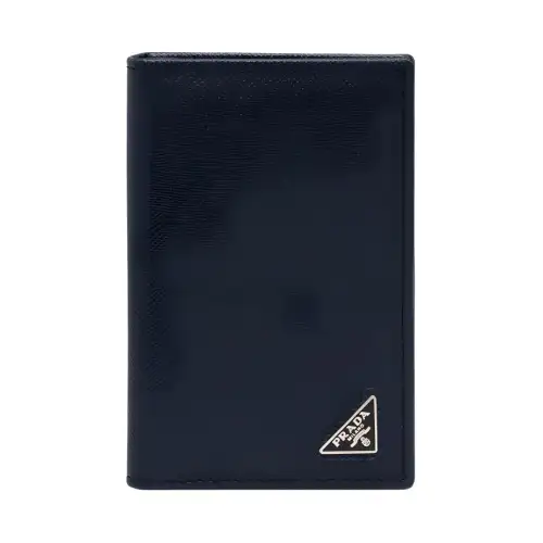 PRADA Saffiano Leather Wallet Men's Blue