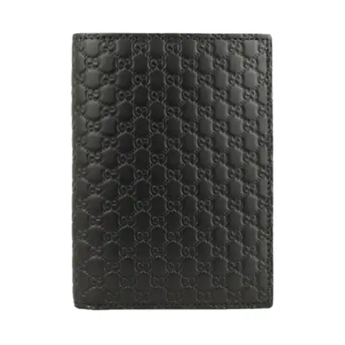 GUCCI Leather Wallet Men's Black