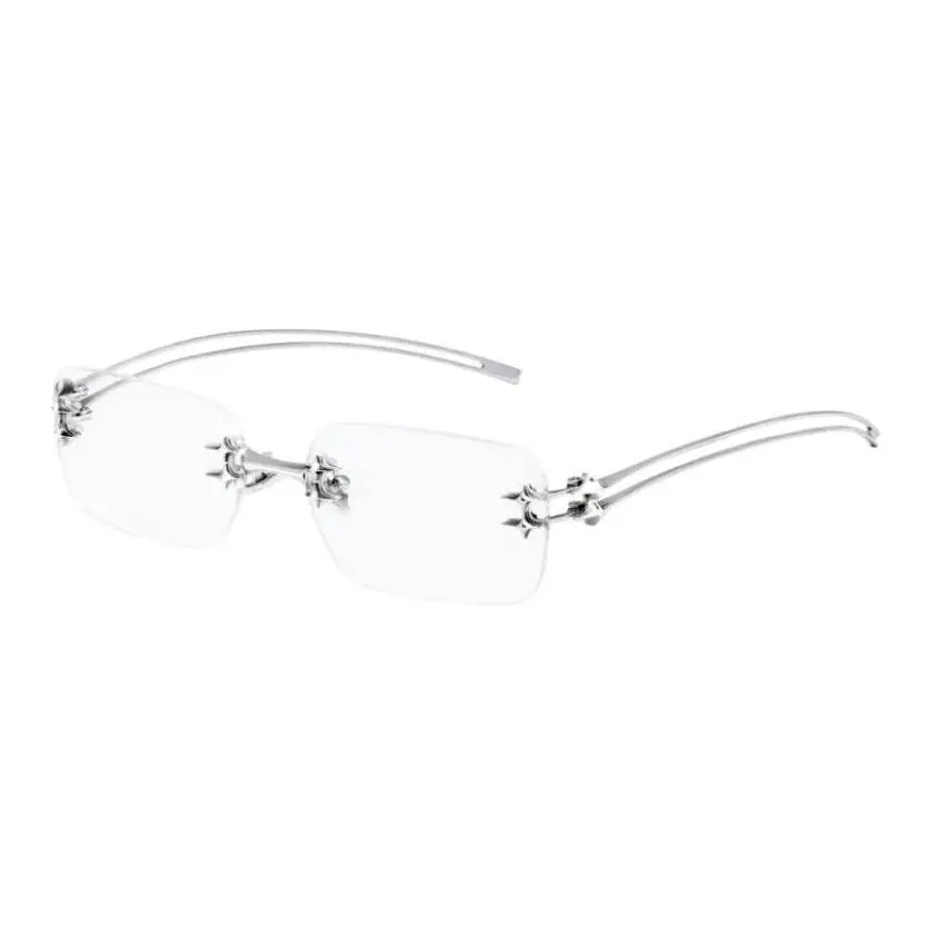 GENTLE MONSTER Rectangular Eyeglass Frames Men's Silver