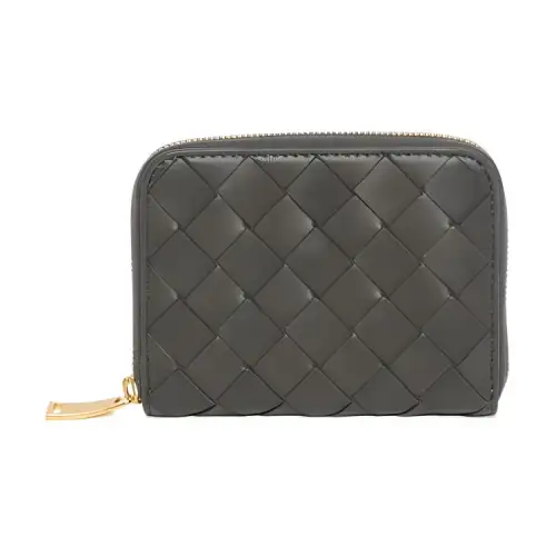 Bottega Veneta Sheepskin With Cow Leather Coin Purse Women's Olive