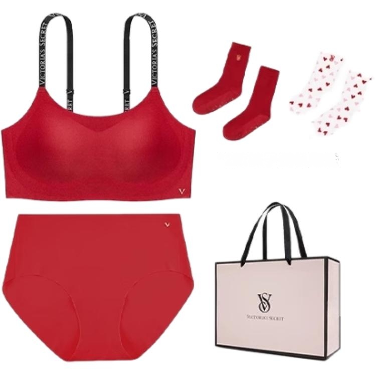 Женский комплект нижнего белья Victoria's Secret (красный)