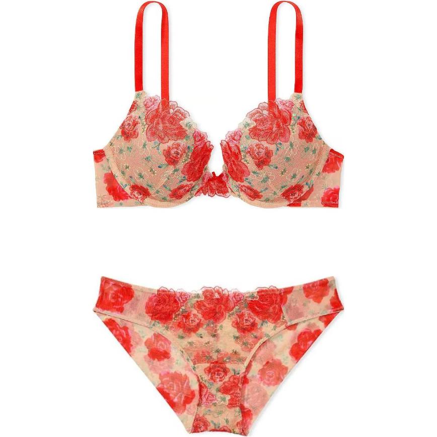 Женский комплект белья Victoria's Secret (оранжевый)