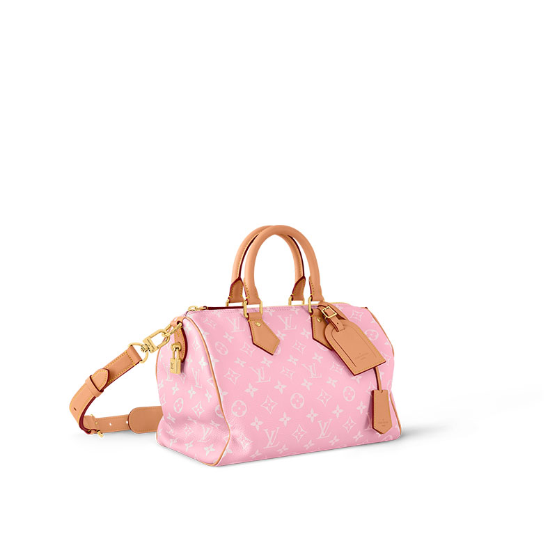 Сумка Louis Vuitton LOUIS VUITTON Speedy P9 Bandoulière 30 Logo (розовый) — фото 3