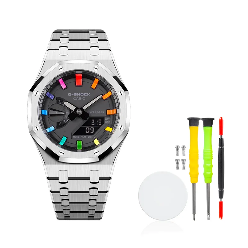 CASIO Custom Collection Quartz Movement Metal Strap Unisex Black Dial
