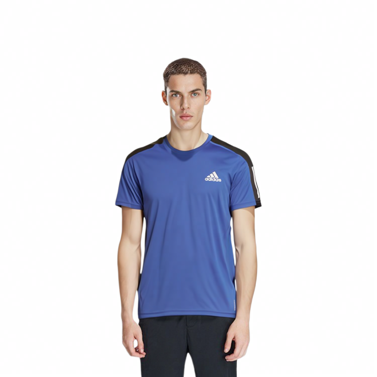 Мужская футболка adidas Own The Run Tee (королевский синий) — фото 5