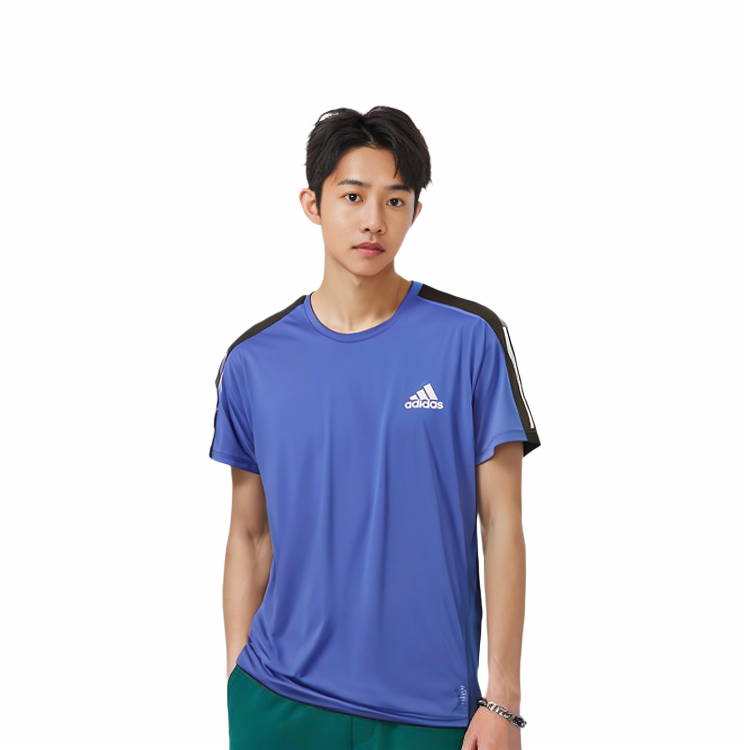 Мужская футболка adidas Own The Run Tee (королевский синий) — фото 6