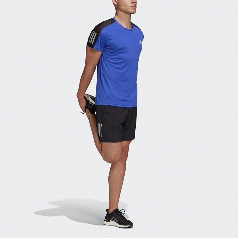 Мужская футболка adidas Own The Run Tee (королевский синий) — фото 7