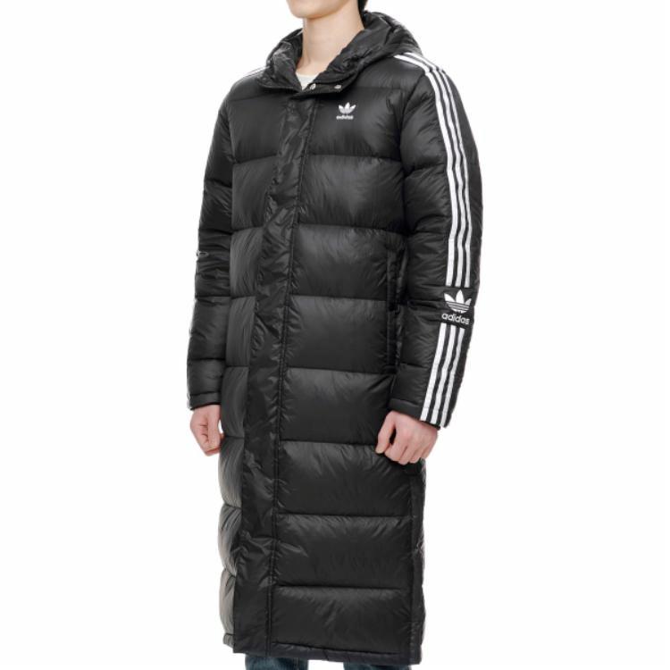 Мужская куртка adidas originals LONG DOWN JACKET Long Down Jkt (черная) — фото 4