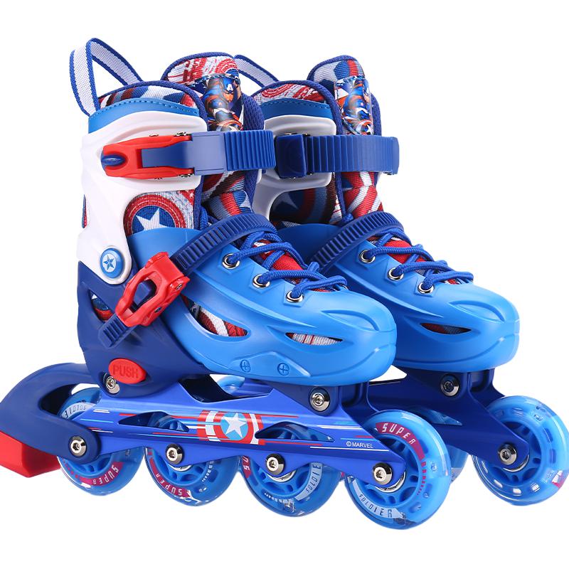 Disney x MARVEL Inline Skates PU PP Aluminum Alloy, Carbon Steel Outdoor Kids’