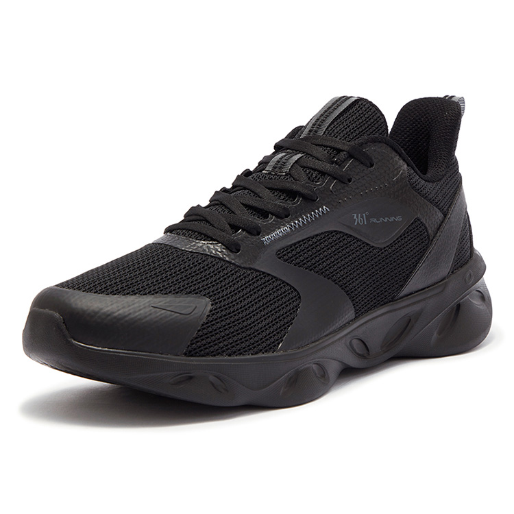 361° Slip Resistant Abrasion Resistant Low top Casual Running Shoes Men’s Black Gray