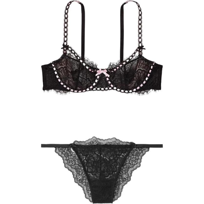 Женский комплект белья Victoria's Secret (черный)