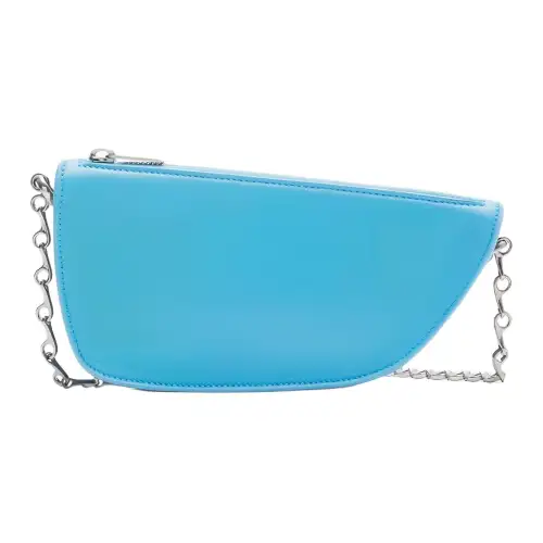 Burberry Shield Lambskin Shoulder Bag, Crossbody Bag Mini Women's Turquoise