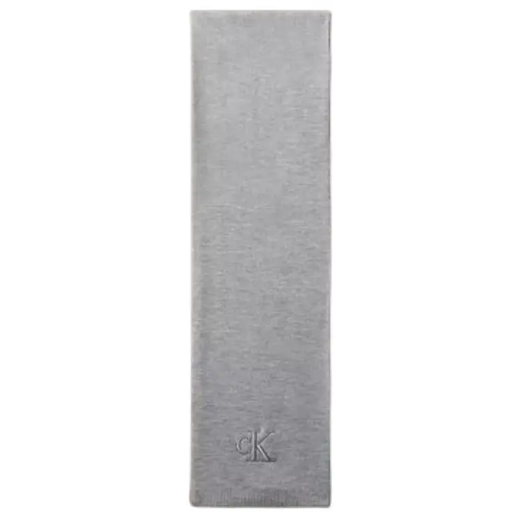 CALVIN KLEIN Acrylic Knit Scarves Women's Gray